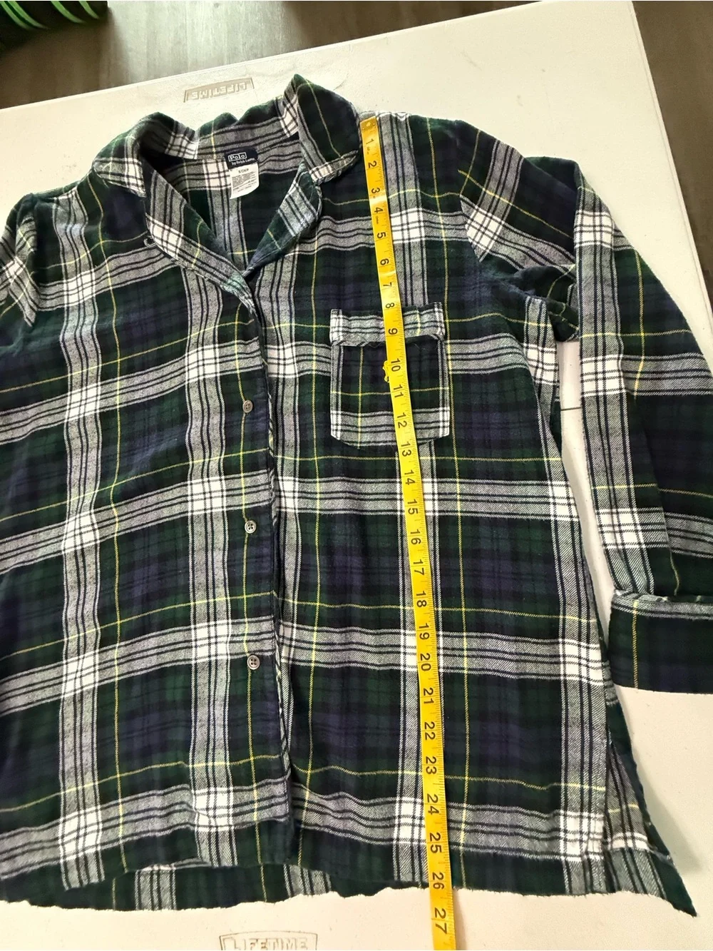 Polo Ralph Lauren Men’s Plaid Pajama Shirt Top size S /CH/ P 100% Cotton